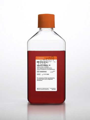 Iscove modifié DMEM avec L-Glutamine HEPES 25 mM B-thioglycerol et B-mercaptoethanol 1l 6 bouteilles