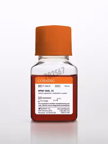 RPMI 1640 sans L-Glutamine L-Methionine et 6 bouteilles