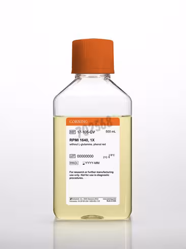RPMI 1640 sans L-Glutamine et rouge de phénol 500 bouteilles