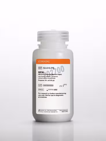 MEM poudre avec sels de Earle et L-Glutamine sans Bicarbonate de Sodium 10 L