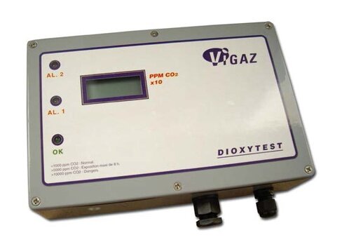 Appareil de surveillance teneur co2 ambiant dioxytest ii