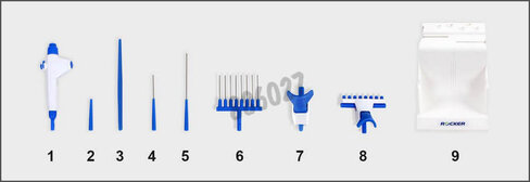 Adaptateur 8 canaux pointe en inox 40 mm - Ref : 199100-49