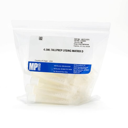 Tallprep lysing matrix d 25x4.5 ml tubes