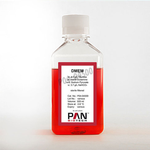 Dmem 4.5g/l glucose sans pyruvate avec glutamine stable 3.7g/l nahco3 500 ml