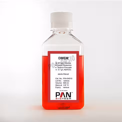 Dmem 4.5g/l glucose avec glutamine stable,pyruvate 3.7g/l nahco3 500 ml