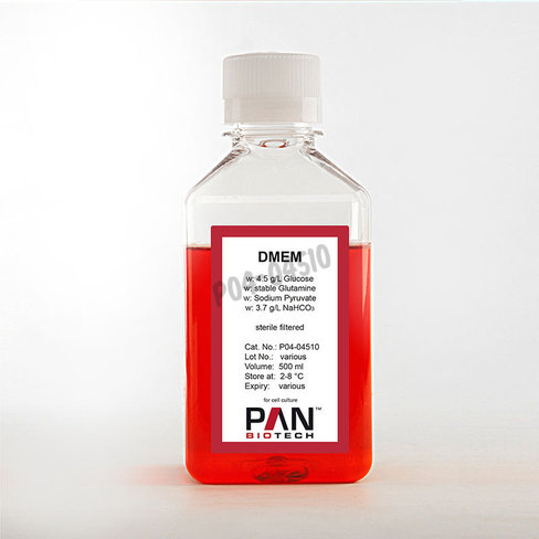 Dmem 4.5g/l glucose avec glutamine stable,pyruvate 3.7g/l nahco3 500 ml