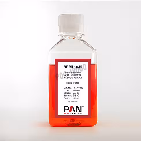 Rpmi 1640 sans l-glutamine avec 25 mm hepes avec 2,0 g/l nahco3 500 ml