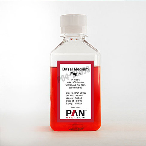 Bme sans l-glutamine avec hbss 0.35g/l nahco3 500 ml