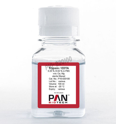 Trypsine 0.25% edta 0.02% dans pbs sans ca et mg 100 ml