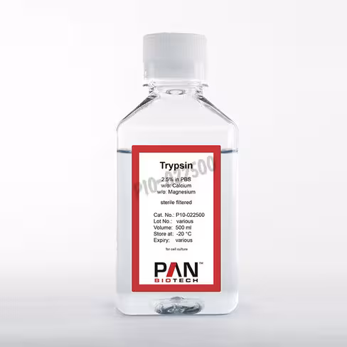 Trypsine 2.5% dans pbs sans ca et mg sans rouge phenol 500 ml