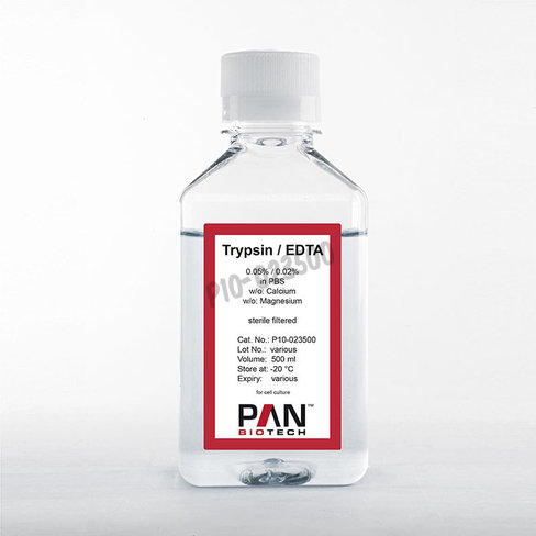 Trypsine 0.05 % edta 0.02% dans pbs sans ca et mg 500 ml