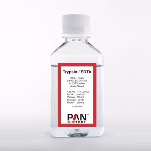 Trypsine 0.05% edta 0.02% dans pbs sans ca,mg avec rouge phenol 500 ml