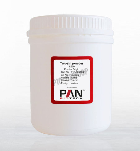 Trypsine poudre (1:250) origine porcine 100 g