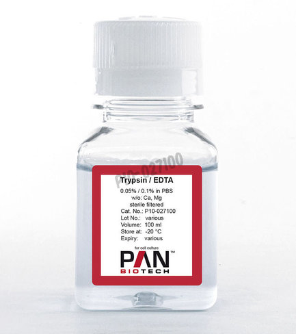 Trypsine 0.05% edta 0.1% dans pbs sans ca et mg 100 ml