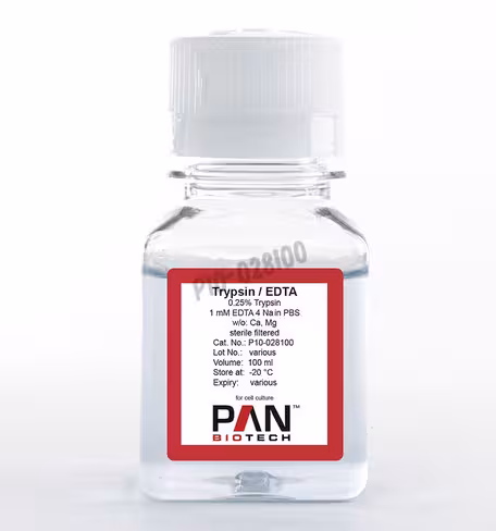 Trypsine 0.25% 1mm edta 4na dans pbs sans ca sans mg 100 ml