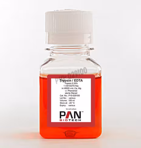 Trypsine 0.25% edta 1mm dans hbss sans ca mg avec rouge phenol 100 ml