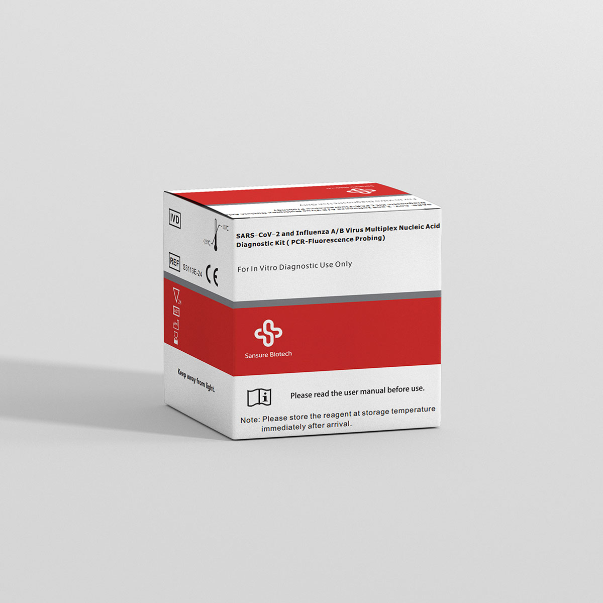 Kit qPCR multiplex COVID-19-Virus grippe A/B Réactifs PCR(48 tests)