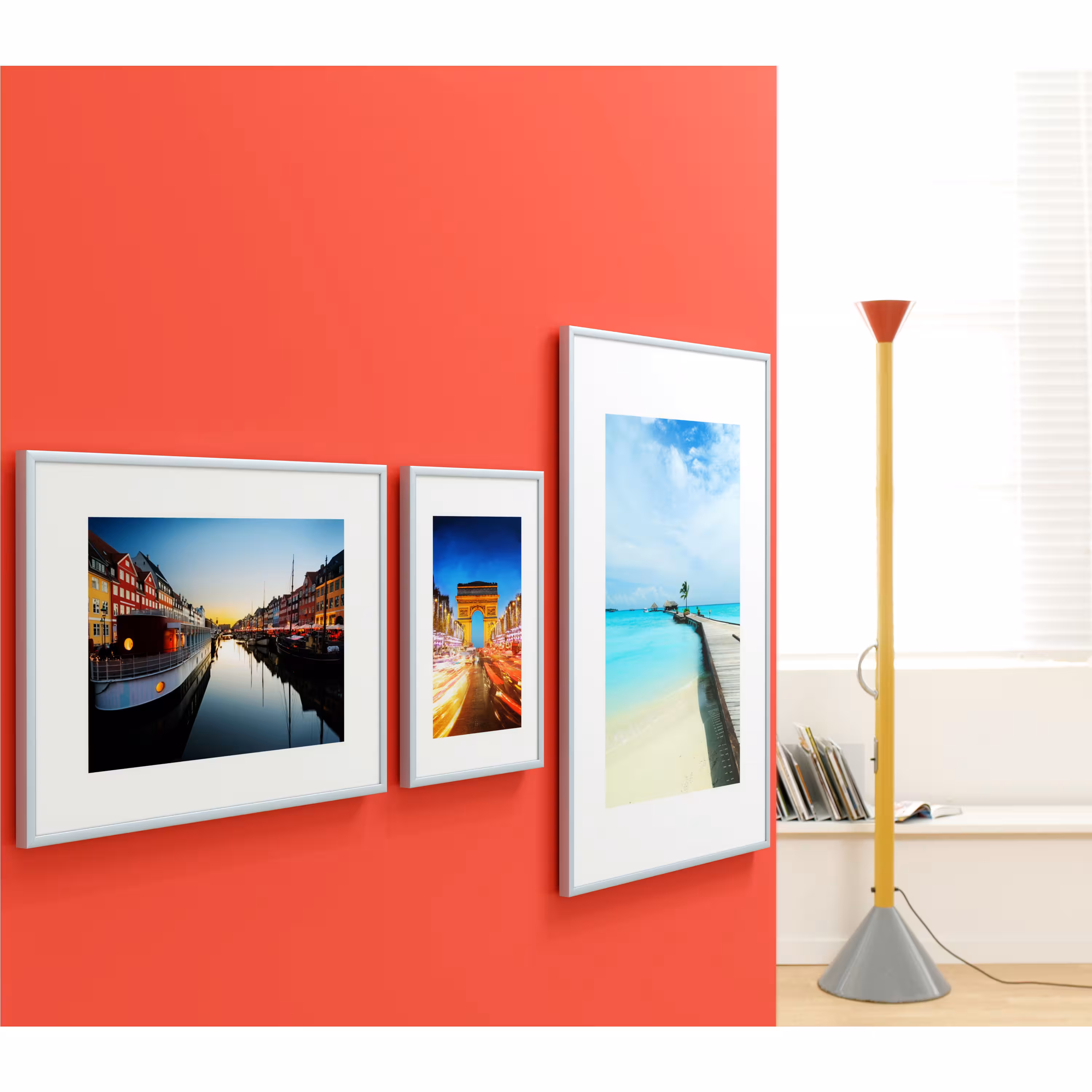 Cadre de décoration - 50 x 70 cm - aluminium anodisé - lot de 6