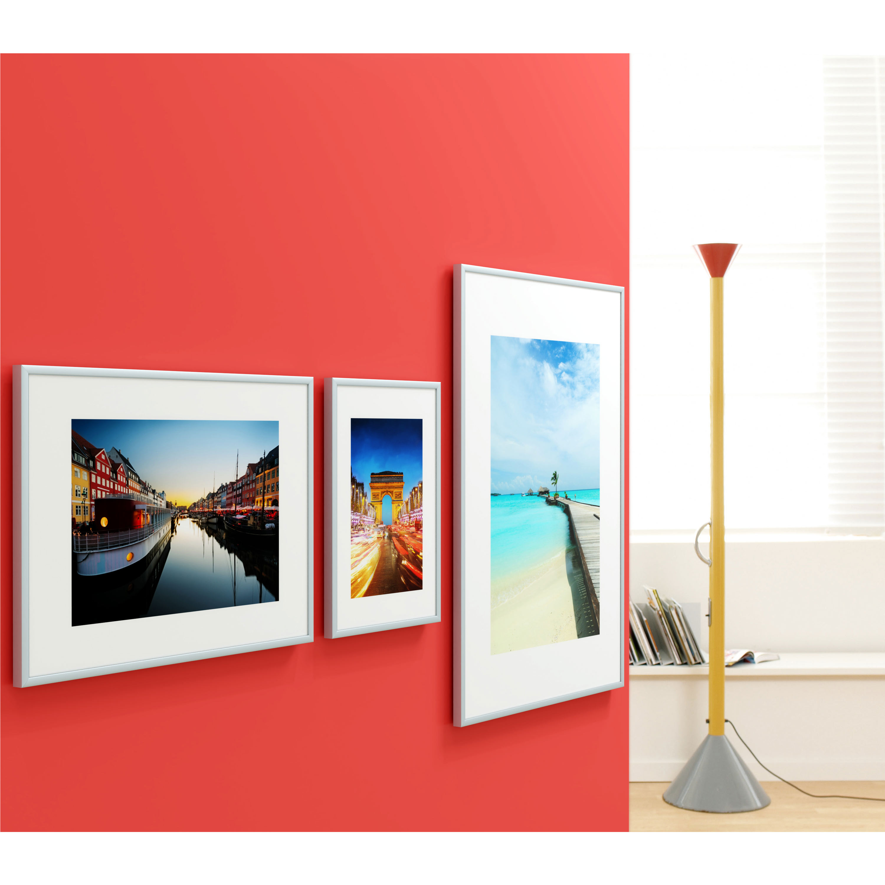 Cadre de décoration - 50 x 70 cm - aluminium anodisé - lot de 6