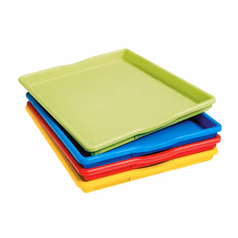 Plateau d'activités multicolore - lot de 4