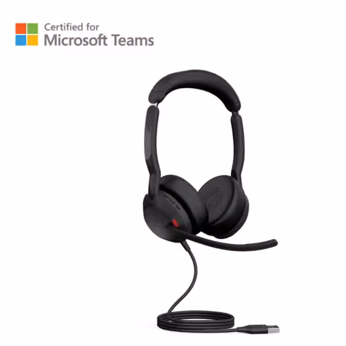 Casque filaire Bluetooth pour PC Jabra Evolve2 50 USB-C Stereo MS (sans base de chargeur)