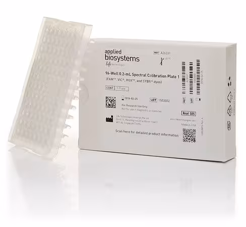 Quantstudio 3/5 spectral calibration plate 1 (fam, vic, rox, sybr dyes), 96-well, 0.2 ml 1 pcs