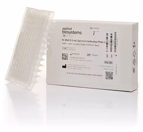 Quantstudio 3/5 spectral calibration plate 2 (aby, jun, mustang purple dyes), 96-well, 0.2 ml 1 pcs