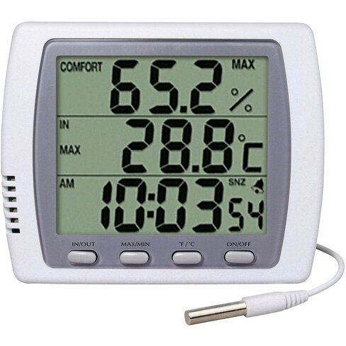 Thermomètre double hygromètre à horloge AC flacon ralentisseur thermique x1