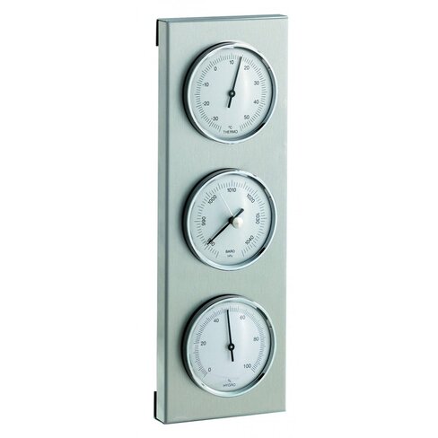 Station météo mécanique extérieur acier blanc Ø 70 mm x1