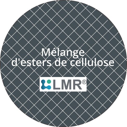 Filtre membrane ester mixte de cellulose MCE Ø 47 mm noire avec quadrillage 0,45 µm stérile x 100