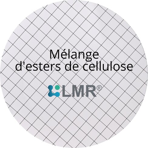 Membrane EC blanche quadrillée noir - 0,80 µm Ø 47 mm stérile x 100