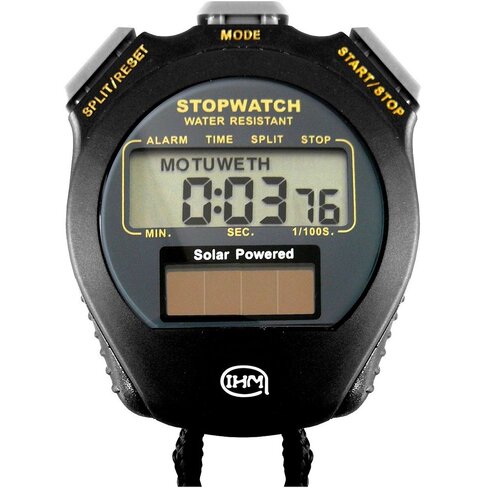 Chronomètre 2 mémoires à energie solaire x 1