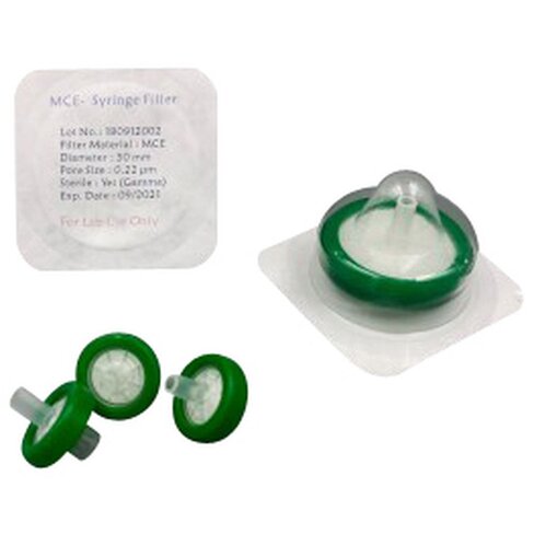 Filtre-seringue MCE 0,45 µm Ø 30 mm stérile x 50
