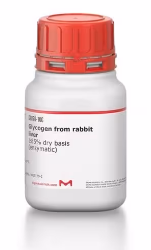 Glycogen from rabbit liver purity sup à= 8% 500 mg