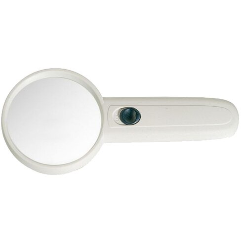 Loupe à main éclairante Ø65 mm - 4X - 2 LEDs x 1
