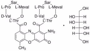 Actinomycin D–Mannitol lyophilized powder, 1 vial