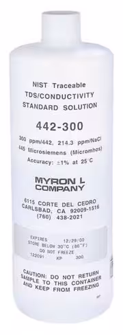 Myron L 1500 QCP (NIST) conductivity calibration s 1 réactions