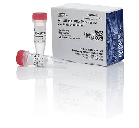 Amplitaq dna polymerase with buffer i-250 units 250 unités