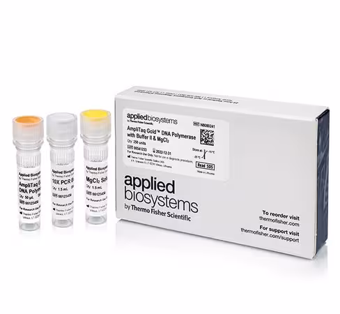 Amplitaq gold dna polymerase with buffer ii and µgcl2-250 units 250 unités