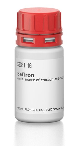 Saffron crude source of crocetin and 1 g