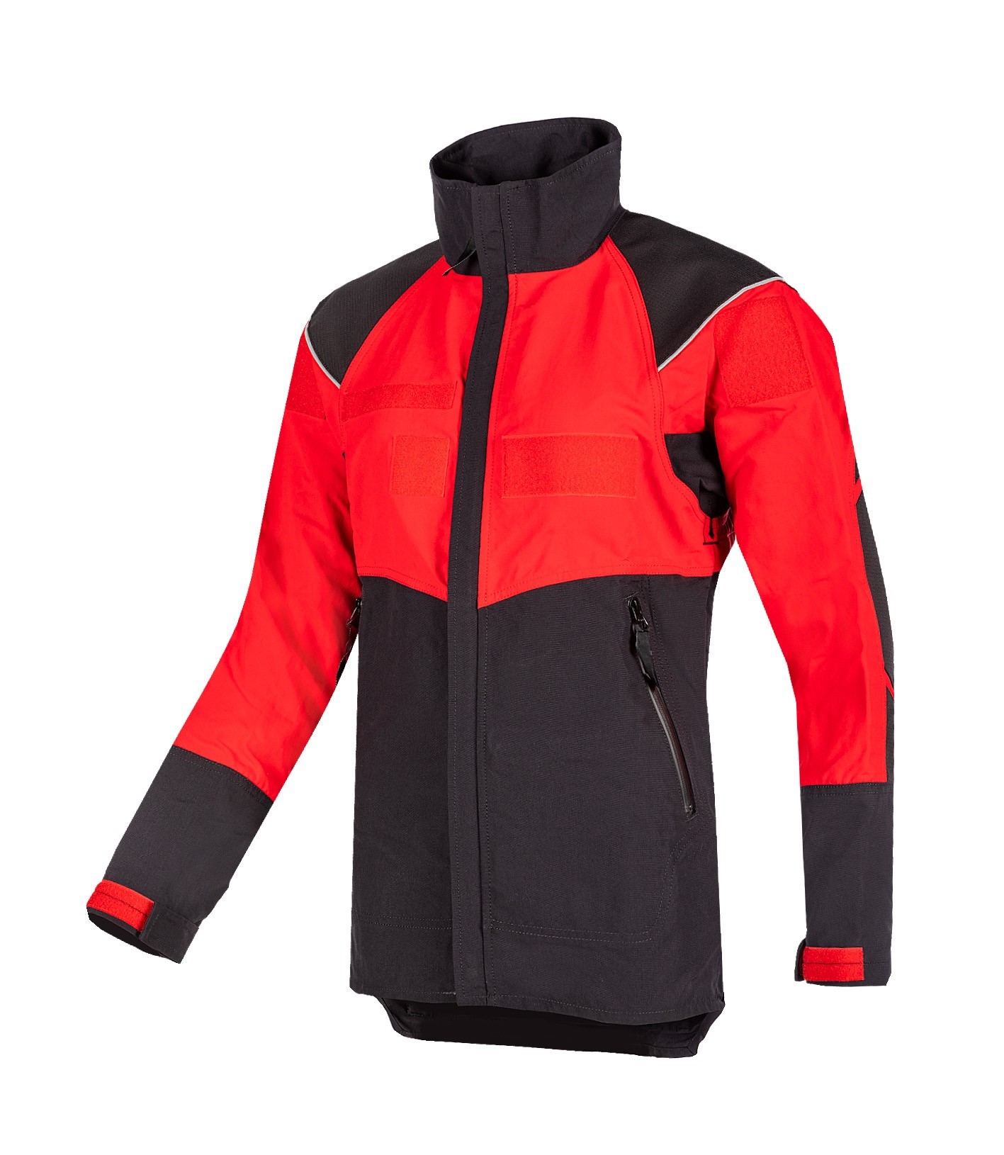 Veste USAR INSARAG bicolore gris foncé et rouge - tissu déperlant