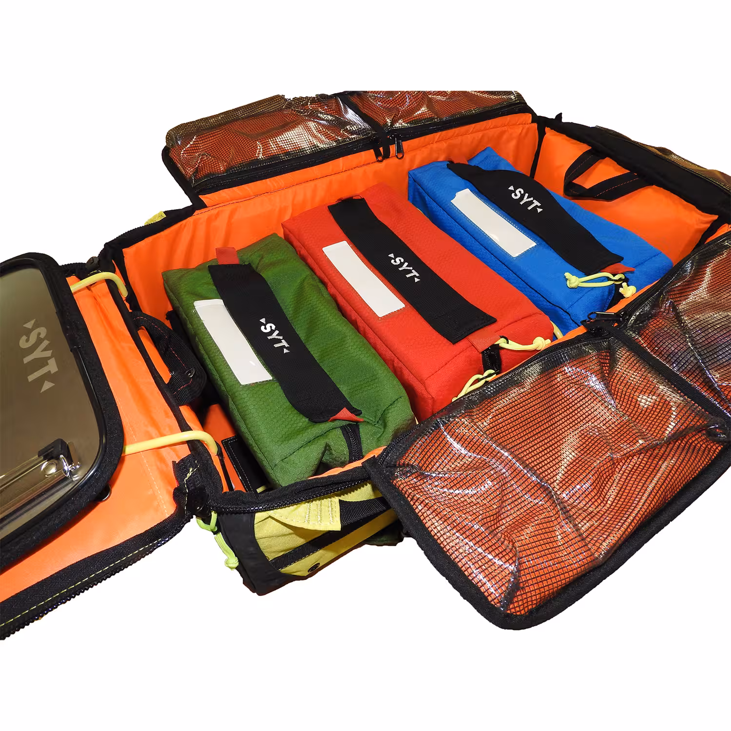 Station de travail médicale textile SUV 60H - moyenne capacité - bleu - 3 grandes trousses de soins amovibles