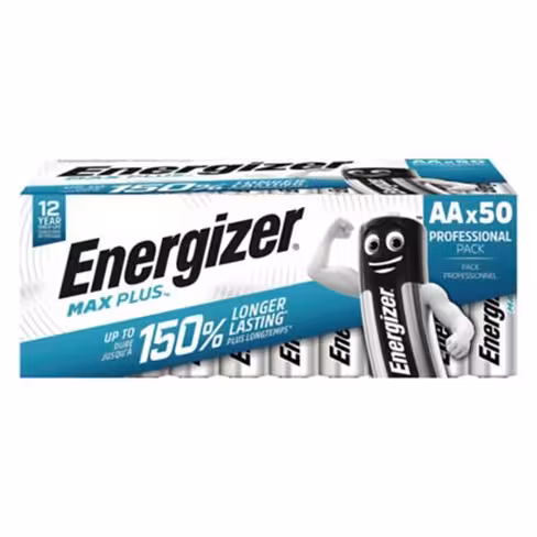 Pile alcaline Energizer - Max Plus AA LR6 - lot de 50