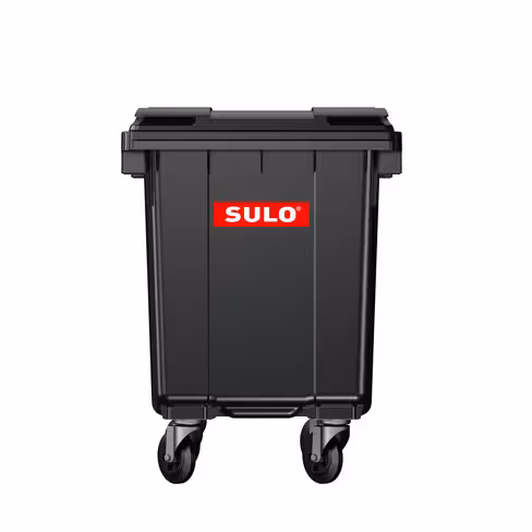 Conteneur - plastique recyclé - 400 l - 4 roues Ø 160 mm