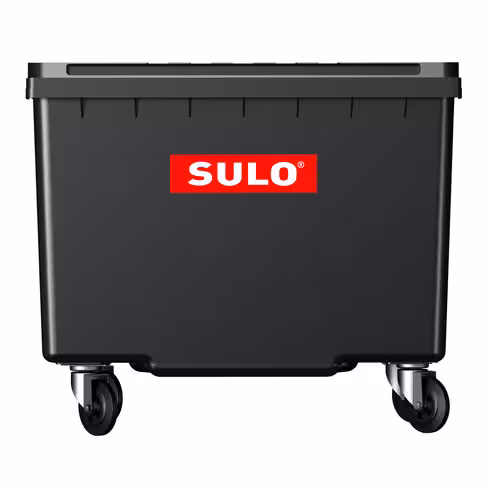 Conteneur - plastique recyclé - 500 l - 4 roues Ø 160 mm