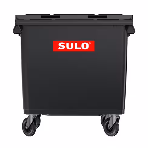 Conteneur - plastique recyclé - 1000 l - 4 roues Ø 200 mm