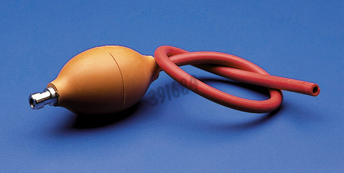 Mono-poire caoutchouc rouge pour vide avec 2 valves