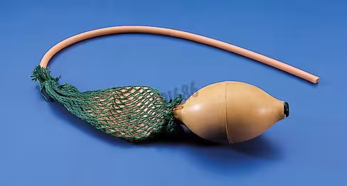 Poire double avec filet caoutchouc rouge Ø 53 mm