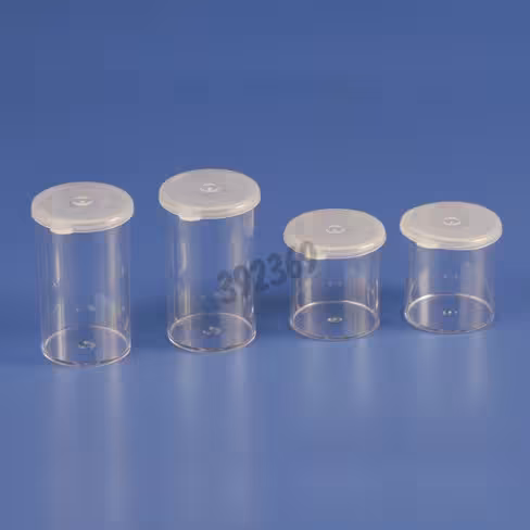 Récipient PS 30 ml bouchon à pression 34 x 41 mm x 800