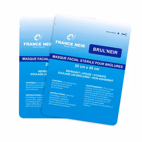Masque facial pour brûlure Brulneir - 20 x 45 cm - l'unité